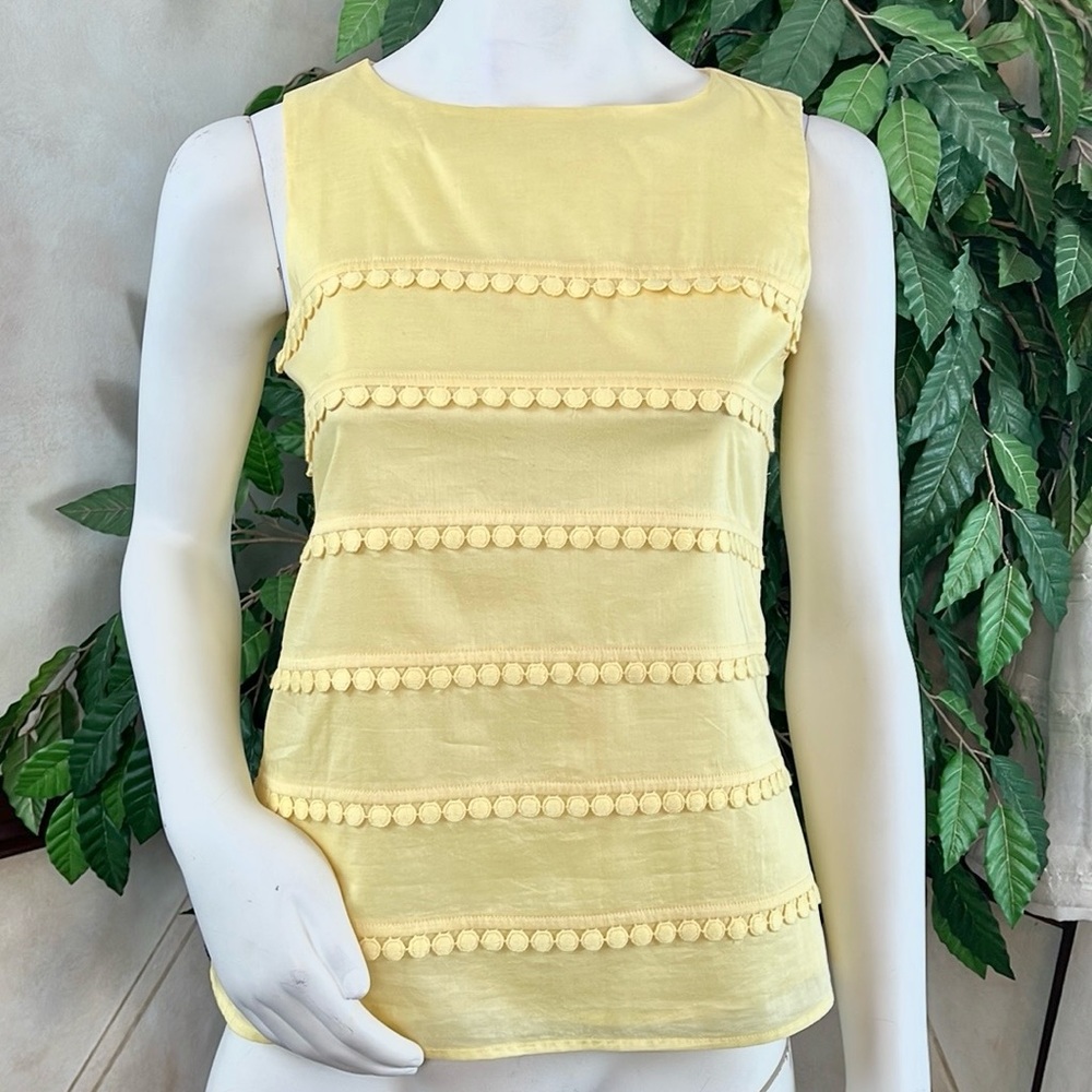 BANANA REPUBLIC YELLOW COTTON SLEEVELESS TOP